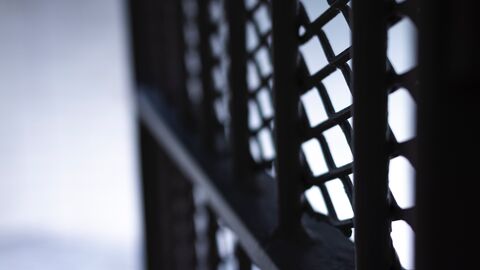 Offene Tür Ausschnitt einer geöffneten Drahtgittertür.