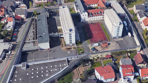 JVA Dieburg von oben